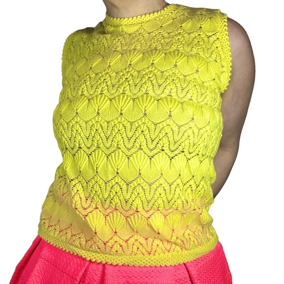 Mode O’Day - Vintage knitted summer vest Size Small - Picture 1 of 5